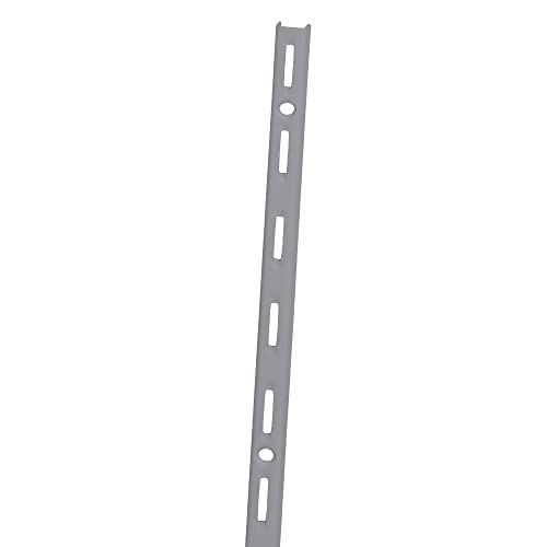 ib style - 2 Stück Wandschiene Single | Einreihiges System | 6 Abmessungen | 4 Farben | L 50 cm silbermatt - für Regalträger Regalsystem Winkel Regalhalter Regalwinkel von ib style