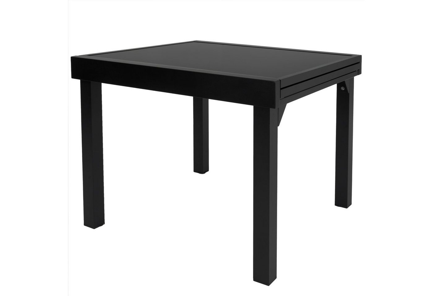 ib style Gartentisch »Diplomat Quadro Ausziehtisch 90 - 180 cm schwarz« (Tisch), ausziehbar von ib style