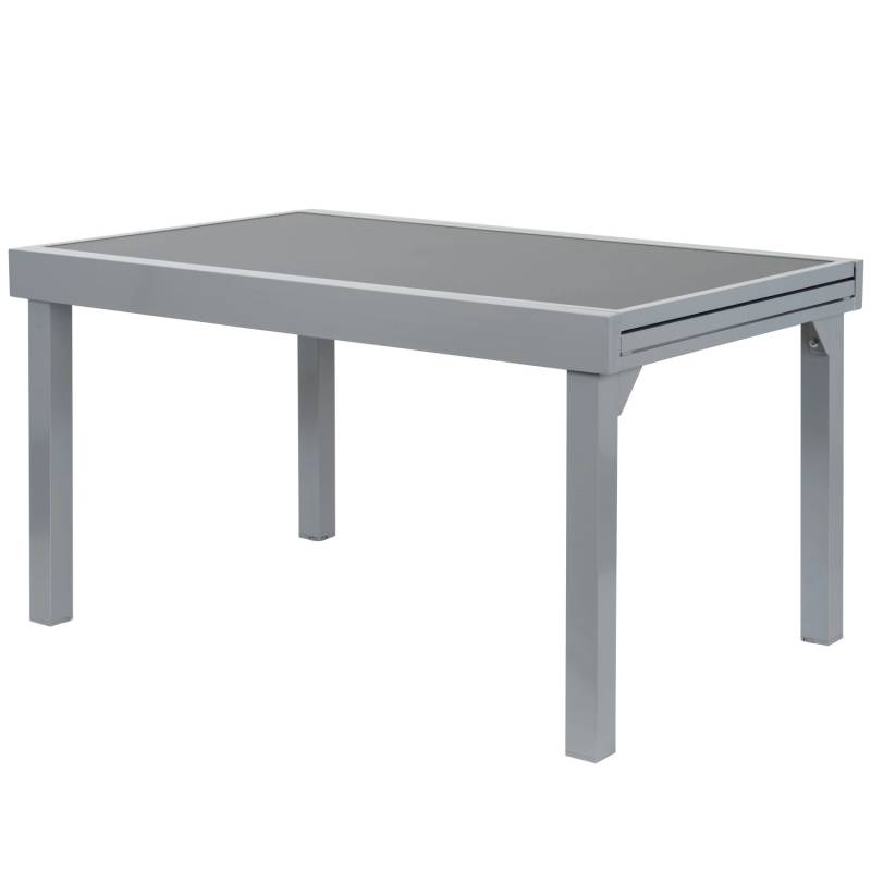 ib style Gartentisch Diplomat XXL 135-270 cm Ausziehbar Aluminium Rostfrei Silber Anti Fingerprint von ib style