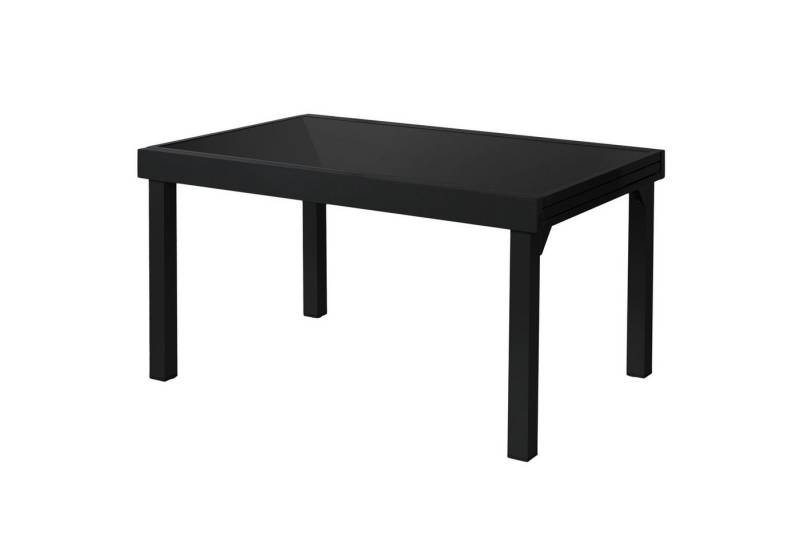 ib style Gartentisch Diplomat XXL Ausziehtisch 135 - 270 cm schwarz (Tisch), Gartentisch - ESG-Sicherheitsglas - Aluminium - ausziehbar von ib style