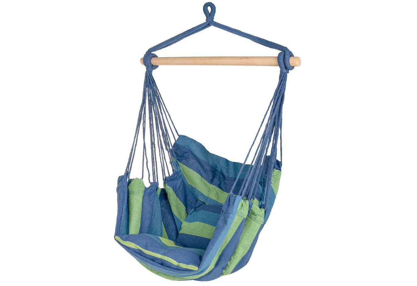 ib style Hängematte Kalea Hängesessel Blau/Grün, Hängestuhl mit 2 Kissen und Zubehör - bis 150kg belastbar ib style Hängematte Kalea Hängesessel Blau/Grün, Hängestuhl mit 2 Kissen und Zubehör - bis 150kg belastbar von ib style