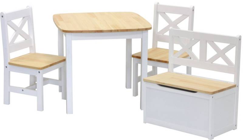 ib style Kindersitzgruppe Xen Kindermöbel Set, (4-tlg), Sitzhöhe: 32cm empfohlen ab 3 Jahre von ib style