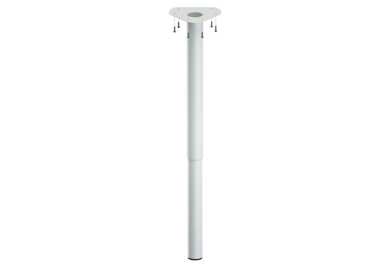 ib style Tischbein Teleskopfuß Ø 50 mm Farbe:Weiß,Länge:60 - 90 cm, Höhenverstellbar - inkl. Befestigungsschrauben von ib style