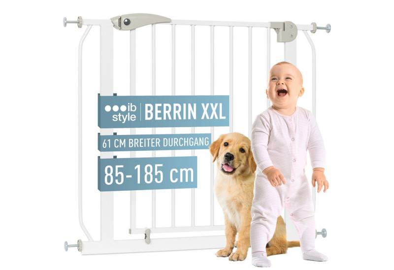 ib style Türschutzgitter Berrin XXL, Extra breiter Durchgang, Schutzgitter, Ohne Bohren, Auto-Close von ib style