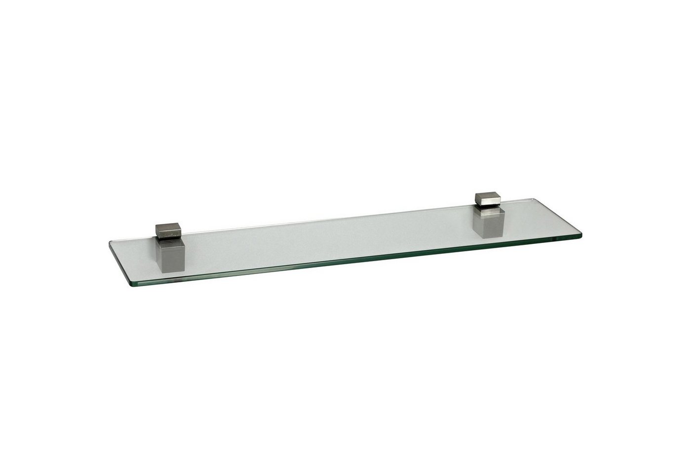 ib style Wandregal Glasboden 8mm klar 90 x 15 cm + Bagi Verchromt, Glasboden aus ESG-Sicherheitsglas - Wandregal von ib style
