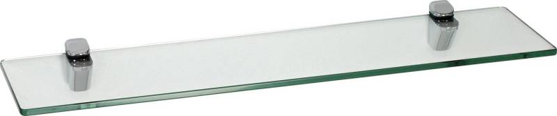 ib style Wandregal Glasregal 10mm klar 40 x 20 cm + Clip CUCALE Verchromt, Glasboden aus ESG-Sicherheitsglas - Wandregal von ib style