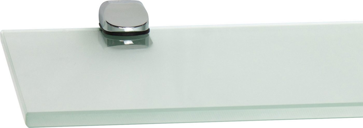 ib style Wandregal Glasregal 10mm satiniert 40 x 20 cm + Clip CUCALE Verchromt, Glasboden aus ESG-Sicherheitsglas - Wandregal von ib style