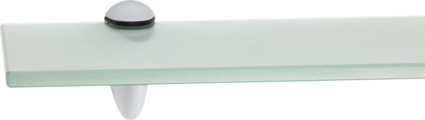 ib style Wandregal Glasregal 10mm satiniert 90 x 30 cm + Clip CLASSICO Weiß, Glasboden aus ESG-Sicherheitsglas - Wandregal ib style Wandregal Glasregal 10mm satiniert 90 x 30 cm + Clip CLASSICO Weiß, Glasboden aus ESG-Sicherheitsglas - Wandregal von ib style