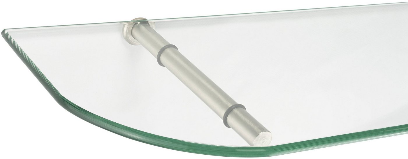 ib style Wandregal Glasregal 6mm klar 60 x 15 cm + STICK, Glasboden aus ESG-Sicherheitsglas - Wandregal von ib style