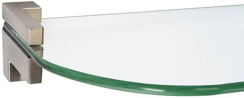 ib style Wandregal Glasregal 6mm klar 90 x 20 cm + Clip PIAZZA, Glasboden aus ESG-Sicherheitsglas - Wandregal von ib style