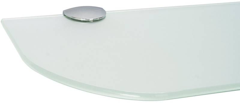 ib style Wandregal Glasregal 6mm satiniert 90 x 15 cm + Clip ROMY Verchromt, Glasboden aus ESG-Sicherheitsglas - Wandregal von ib style