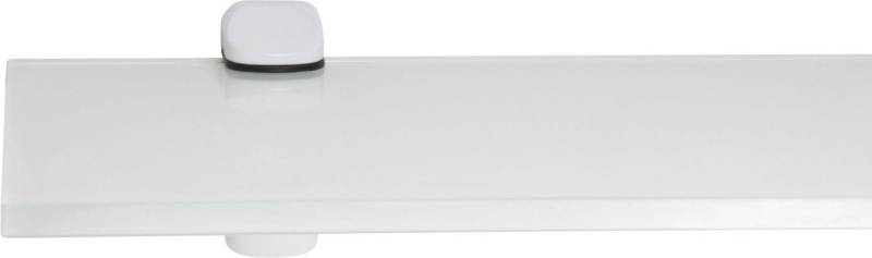 ib style Wandregal Glasregal 8mm eckig weiß 60 x 20 cm + Clip CUCALE Weiß, ESG-Sicherheitsglas von ib style