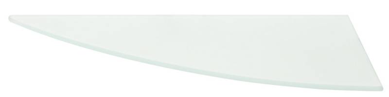 ib style Wandregal Glasregal Viertelkreis 6mm - 35 x 35 cm - satiniert + Clip PELI Verchrom, Glasboden aus ESG-Sicherheitsglas - Wandregal von ib style