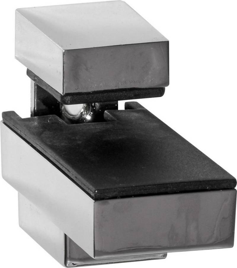 ib style Wandregal Glasregal Viertelkreis 8mm - 25 x 25 cm - weiß + Clip KUBI Verchromt, Glasboden aus ESG-Sicherheitsglas - Wandregal von ib style