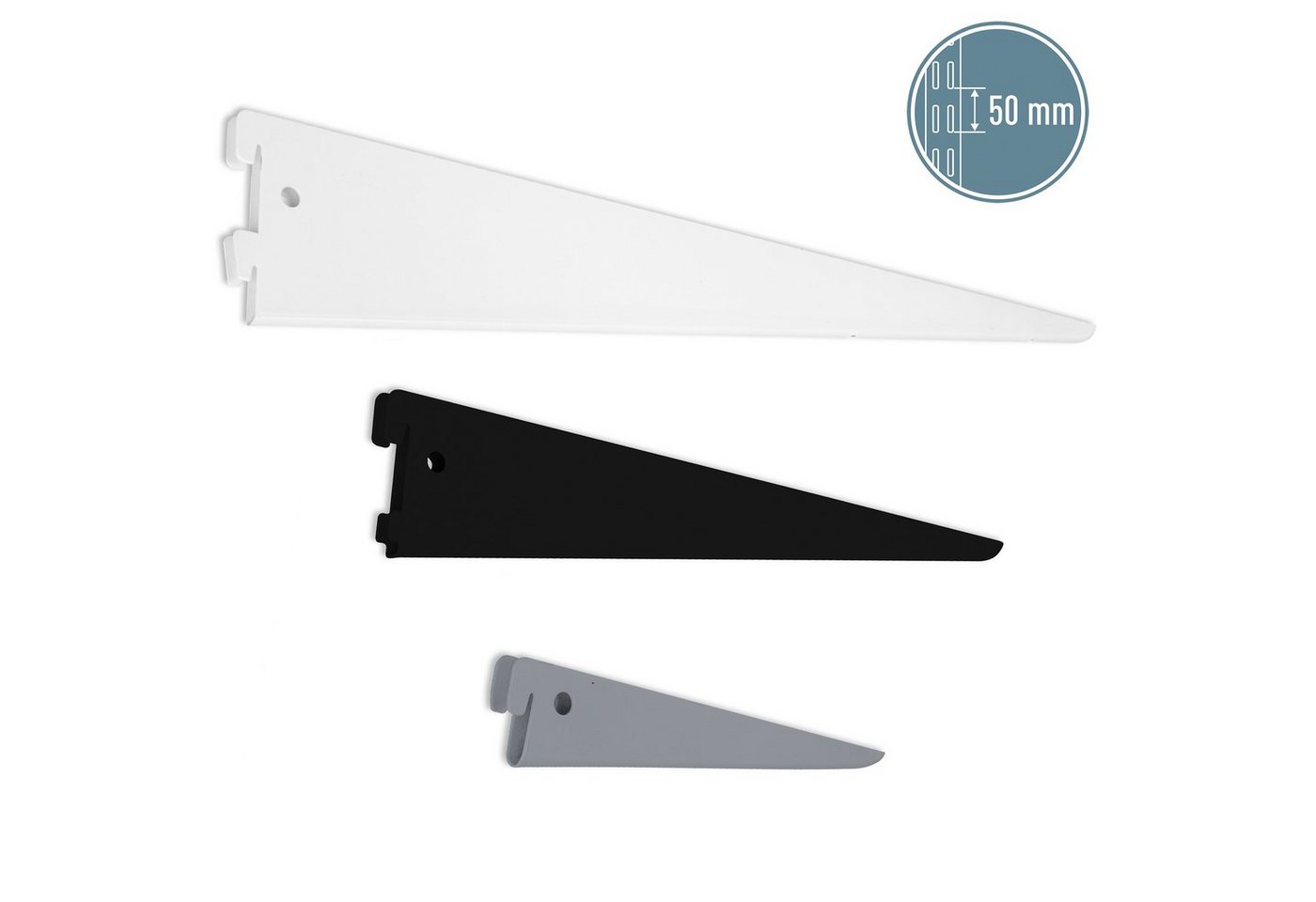 ib style Wandregal Regalbodenträger Regalträger 2-reihig silbermatt 17cm, Raster 50mm ib style Wandregal Regalbodenträger Regalträger 2-reihig silbermatt 17cm, Raster 50mm von ib style