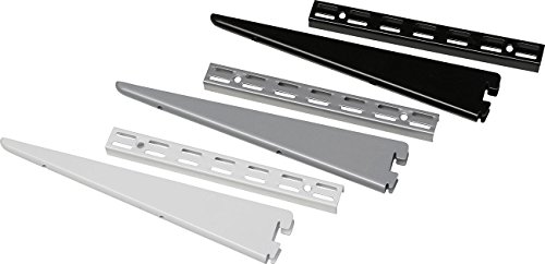 ib style - Wandschiene Single | PRO STÜCK | 2-reihiges System | 3 Farben | 13 Abmessugen | Raster 32 mm | 95 cm Weiss - für Regalträger Regalsystem Winkel Regalhalter Regalwinkel - Made IN Germany von ib style