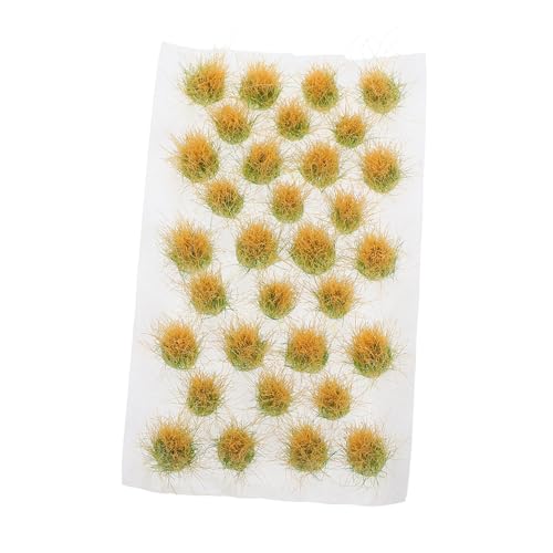 ibasenice 1 Blatt Kunstrasen Landschaft Cluster Fälschung Mini Simulation Gras Zum Basteln Wald Gefälscht Grasmatte Für Modelleisenbahnen Statisches Grasmodellgras Khaki Plastik von ibasenice