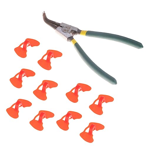 ibasenice 1 Satz Hühnerbrillen-Set Huhn Pinless Peepers Geflügelpeeper Spanner gläser Hühnerpeeper Geflügelblinder Blinder Anti-Picking-Zange von ibasenice