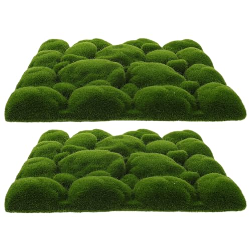 ibasenice 2 Stücke Künstliche Moosmatte Wand Dekoration für Haus Realistisches Kunstmoos 30cm X 30cm Installieren für Garten und Innenräume Pflegeleicht von ibasenice