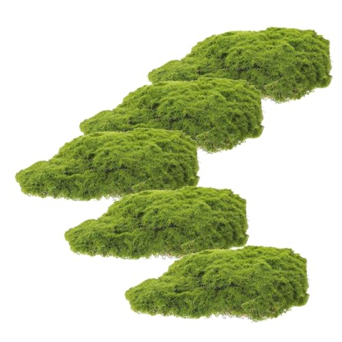 ibasenice 1 Satz Mooshaut Moosblock Dekoration Grüne Ornamente Gefälschte Moossteine ​​Imitat Moos Kleines Moos Imitat Moos Moosblock Wohndekor Kunststoff 5 Stück von ibasenice