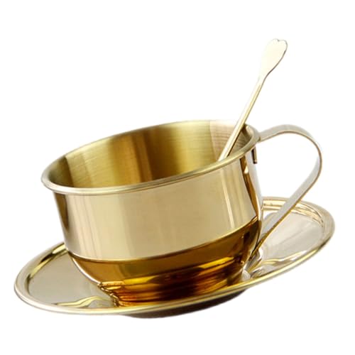 ibasenice 1satz Kaffeetasse Mit Untertasse Und Europäisches Design Für Kaffee Tee Und Heiße Getränke Stilvolles Set Für Garten Und Outdoor-aktivitäten von ibasenice