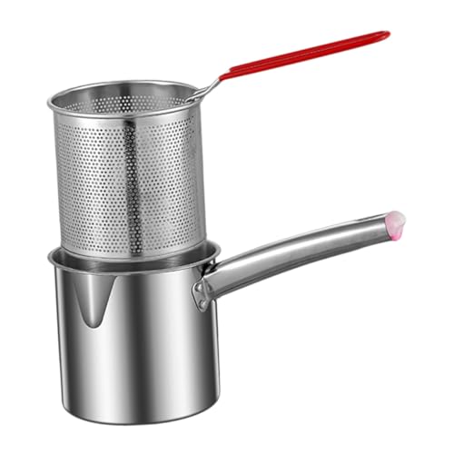 ibasenice 1 Set Antihaft Friteuse Große Fritteusen Frittiertopf Frittiertopf Herd Kochen Tragbare Ölfritteuse Frittiertopf Kleiner Frittiertopf Bratpfanne Kleine Fritteuse von ibasenice