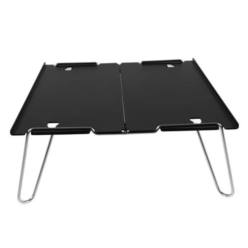 ibasenice 1 Stück Faltbarer Camping Tisch Aluminiumlegierung Multifunktionale Klapptisch für Outdoor Aktivitäten Leicht Tragbar und Einfach zu Reinigen für und Camping Schwarz von ibasenice