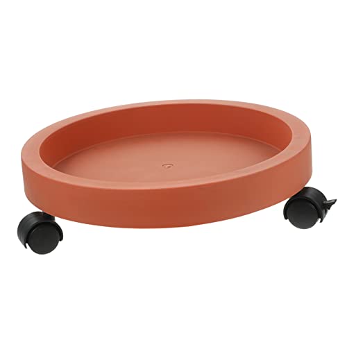 ibasenice 1 Stück Movable Flowerpot Tray mit Drehbaren Rädern Runder Kunststoffuntersetzer für Blumentöpfe für und Außenbereich Wasserfest Platzsparend Robust Klein von ibasenice