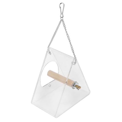 ibasenice 1 Stück Outdoor -vogelhäuschen Futterspender Vogelfutterdeck Im Freien Hängend Klein Outdoor Vogelfutterbehälter Futternapf Für Vögel Vogelfütterer Pet Bird Feeder Weiß Acryl von ibasenice