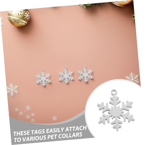 ibasenice 10 Stück Edelstahl Schneeflocken Hundemarken Weihnachtsanhänger für Haustieridentifikation Festliches Design Silberfarbene Metallanhänger für Kleine Hunde und Katzen Einfach ibasenice 10 Stück Edelstahl Schneeflocken Hundemarken Weihnachtsanhänger für Haustieridentifikation Festliches Design Silberfarbene Metallanhänger für Kleine Hunde und Katzen Einfach von ibasenice