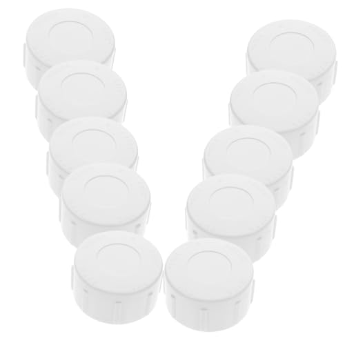 ibasenice 10 Stück PVC Rohrkappen Schlauch PVC Buchsenadapter Wasserrohrkappe PVC Handlauf Endkappe Abfluss Endkappe Sprinklerleitungskappe Pool PVC Armatur PVC Kappen PVC von ibasenice