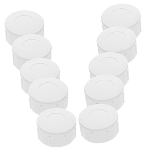 ibasenice 10 Stück PVC Rohrkappen Schlauch PVC Endkappen PVC Buchsenadapter PVC Rohr Endkappenstopfen PVC Handlauf Endkappen Pool PVC Armaturen PVC Gewindekappen PVC Kappen von ibasenice