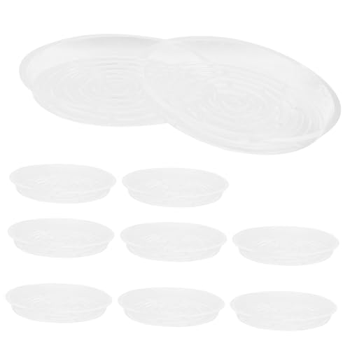 ibasenice 10 Stück Pflanzentablett Tabletts Pflanzenplatten drinnen klare Töpfe für Pflanzen Anlage Topf Untertasse Blumenpot -Tablett kleines Blumentablett Plastikblütenschale das Haustier von ibasenice