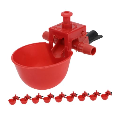 ibasenice 10 Stück Teiliges Automatische Geflügeltränke mit Einstellbarem Wasserfluss Roter Trinkbecher aus Stabilem Material für Hühner Tauben Enten und Andere Vögel Leicht zu Reinigen und ibasenice 10 Stück Teiliges Automatische Geflügeltränke mit Einstellbarem Wasserfluss Roter Trinkbecher aus Stabilem Material für Hühner Tauben Enten und Andere Vögel Leicht zu Reinigen und von ibasenice