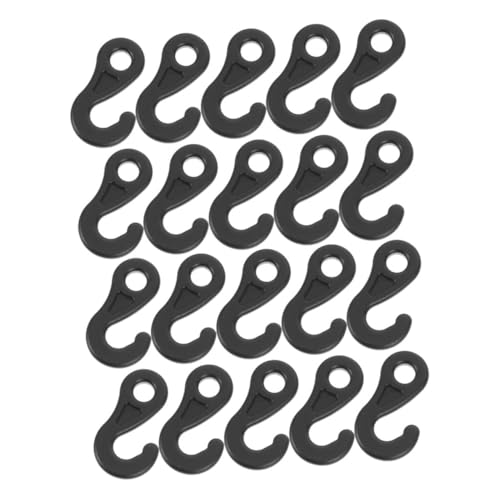 ibasenice 100 Stück Teiliges Bungee Cord Haken aus Robustem Kunststoff Windfeste Outdoor Zeltlampen Haken in Fragezeichenform Vielseitig für Zeltplane Abspannseile und Campingbeleuchtung von ibasenice