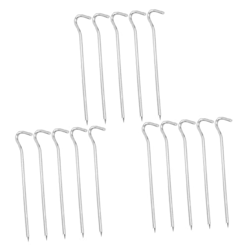 ibasenice 15 Stück Teiliges Zeltheringe aus Aluminiumlegierung Stabile Erdnägel mit Haken Robuste Ground Pegs für Outdoor Camping Einsetzbar für Zelte Pavillons Windschutz und ibasenice 15 Stück Teiliges Zeltheringe aus Aluminiumlegierung Stabile Erdnägel mit Haken Robuste Ground Pegs für Outdoor Camping Einsetzbar für Zelte Pavillons Windschutz und von ibasenice