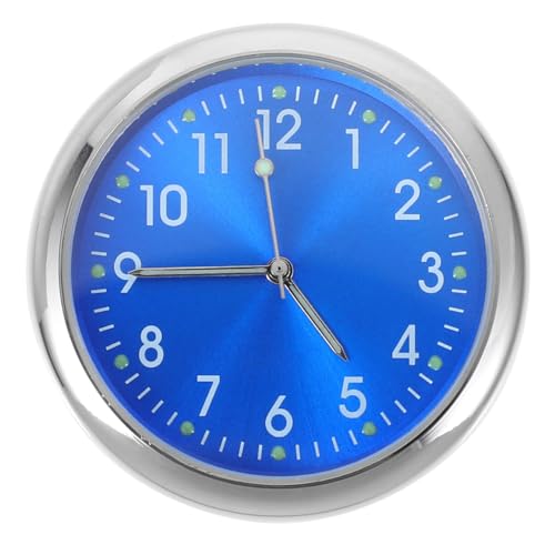 ibasenice 1stk Auto Uhr Auto Montierte Uhr Selbstklebende Fahrzeuguhr Bootsuhr Zum Aufkleben Auf Das Armaturenbrett Kleben Auto-dash-uhren Mini Autouhr Nachtlichtuhr Runden Bindestrich Stahl von ibasenice