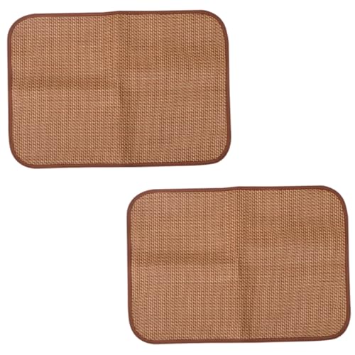 ibasenice 2 STÜCK Atmungsaktive Hundematte aus Rattan Naturfaser Kühlende Sommer Kennel Matte rutschfest und Pflegeleicht Geeignet für Kleine und Mittelgroße Hunde Kaffee Farbe ibasenice 2 STÜCK Atmungsaktive Hundematte aus Rattan Naturfaser Kühlende Sommer Kennel Matte rutschfest und Pflegeleicht Geeignet für Kleine und Mittelgroße Hunde Kaffee Farbe von ibasenice