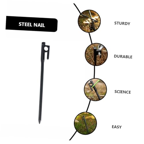 ibasenice 2 STÜCK Gusseisen Zeltheringe Metall Zelt Heringe Robust und Belastbar für Camping Wandern Strand Schnee Bodenanker von ibasenice