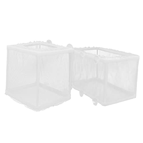ibasenice 2 STÜCK Teiliges Fischzucht Netz aus Schwimmendem Langlebigem Mesh Praktische Isolierbox für Aquarien und Fischbecken Klare Sicht Einfache Anwendung Geeignet für Kleine und von ibasenice