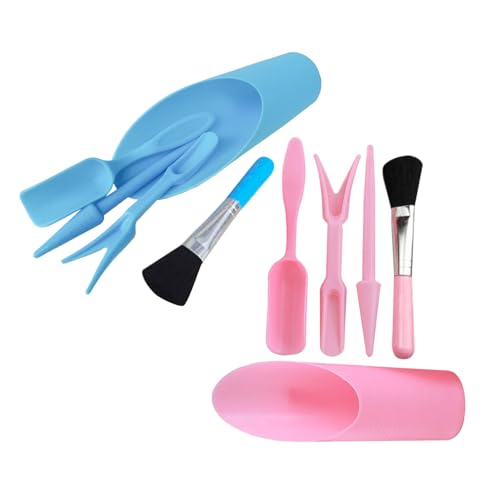 ibasenice 2 Sätze Mini Gartenwerkzeug Set mit Eimer Bürste Schaufel und Umpflanzhilfe Kleine Pflanzwerkzeuge für Sukkulenten Kakteen Blumentöpfe und Terrarien Vielseitiges Gartenzubehör für von ibasenice