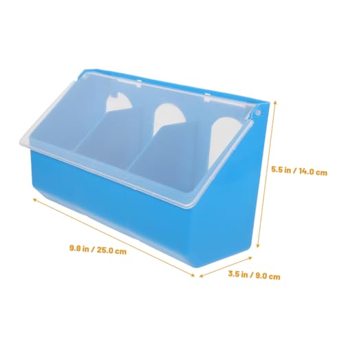 ibasenice 2 Stück Blaues Tauben Futterbox mit Fächern und Deckel Mehrzweck Futterspender Wasserbehälter und Grit Aufbewahrung Kunststoff Futterstation für Vogelkäfig und Geflügelhaltung ibasenice 2 Stück Blaues Tauben Futterbox mit Fächern und Deckel Mehrzweck Futterspender Wasserbehälter und Grit Aufbewahrung Kunststoff Futterstation für Vogelkäfig und Geflügelhaltung von ibasenice