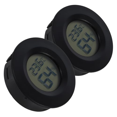 ibasenice 2 Stück Digitales Rundes Thermometer Hygrometer Temperatur Luftfeuchtigkeitsmesser für Innenräume Batteriefrei Handlich Schwarz für Schlafzimmer und Wohnräume ibasenice 2 Stück Digitales Rundes Thermometer Hygrometer Temperatur Luftfeuchtigkeitsmesser für Innenräume Batteriefrei Handlich Schwarz für Schlafzimmer und Wohnräume von ibasenice