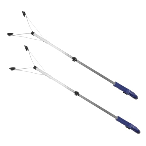 ibasenice 2 Stück Faltbarer Müllgreifer aus Robustem Aluminium Langlebig und Wiederverwendbar Ergonomischer Griff für Komfortables Greifen zum Aufsammeln von Müll und Erreichen Hoher Regale von ibasenice