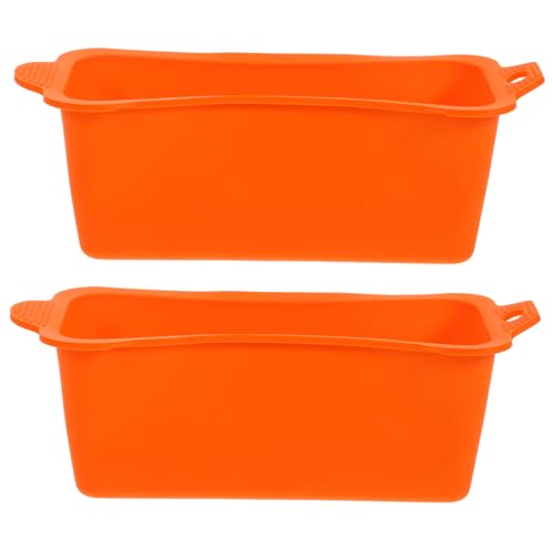 ibasenice 2 Stück Fettauffangschale Wiederverwendbar mit Tropfschale Ölauffangbehälter Kompatibel für Blackstone Grill Zubehör Langlebig und Leicht zu Reinigen Orange von ibasenice