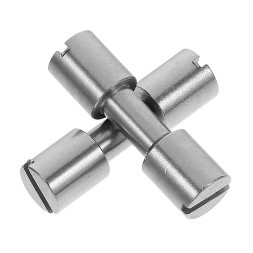 ibasenice 2 Stück Griff-zu-zu-Lock-Schnalle Messergriff-Hardware Stailens Stahlgriffstifte Messer-Hardware Messergriff Nieten Stailens Stahlmesserstifte Messergriffschraube Messing Grey von ibasenice