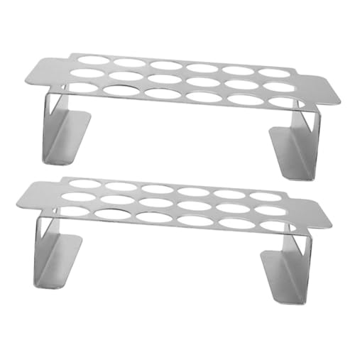 ibasenice 2 Stück Grillrost aus Teiliges BBQ Zubehörset für Outdoor Grill Antihaftbeschichteter Jalapeno Halter Vielseitig für Hähnchenkeulen und Smoker Zubehör Robust und Langlebig von ibasenice