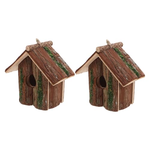 ibasenice 2 Stück Hängendes Vogelnest aus Natürlichem Holz Wetterfestes Robustes Nistkasten Haus im Landhausstil für Garten und Balkon Einzigartiges Vogelnest zur Vogelbeobachtung im Freien ibasenice 2 Stück Hängendes Vogelnest aus Natürlichem Holz Wetterfestes Robustes Nistkasten Haus im Landhausstil für Garten und Balkon Einzigartiges Vogelnest zur Vogelbeobachtung im Freien von ibasenice