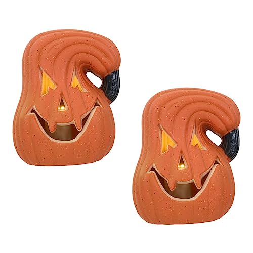 ibasenice 2 Stück Halloween Kürbis Lichter Dekorative LED Ornamente für Partys und Feiertage ohne Batterie Modellierung für Innen und Außendekoration ibasenice 2 Stück Halloween Kürbis Lichter Dekorative LED Ornamente für Partys und Feiertage ohne Batterie Modellierung für Innen und Außendekoration von ibasenice