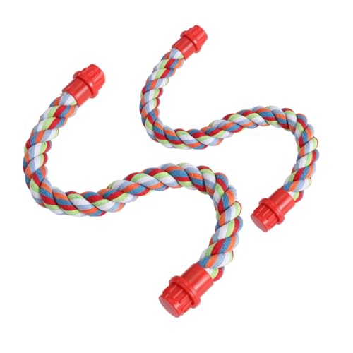 ibasenice 2 Stück Haustier Ständerstange Vogelzubehör Seil Sitzstangen Für Papageien Vogel Kletterspielzeug Bissfestes Papageien Schaukel Kletterstange Für Vögel von ibasenice